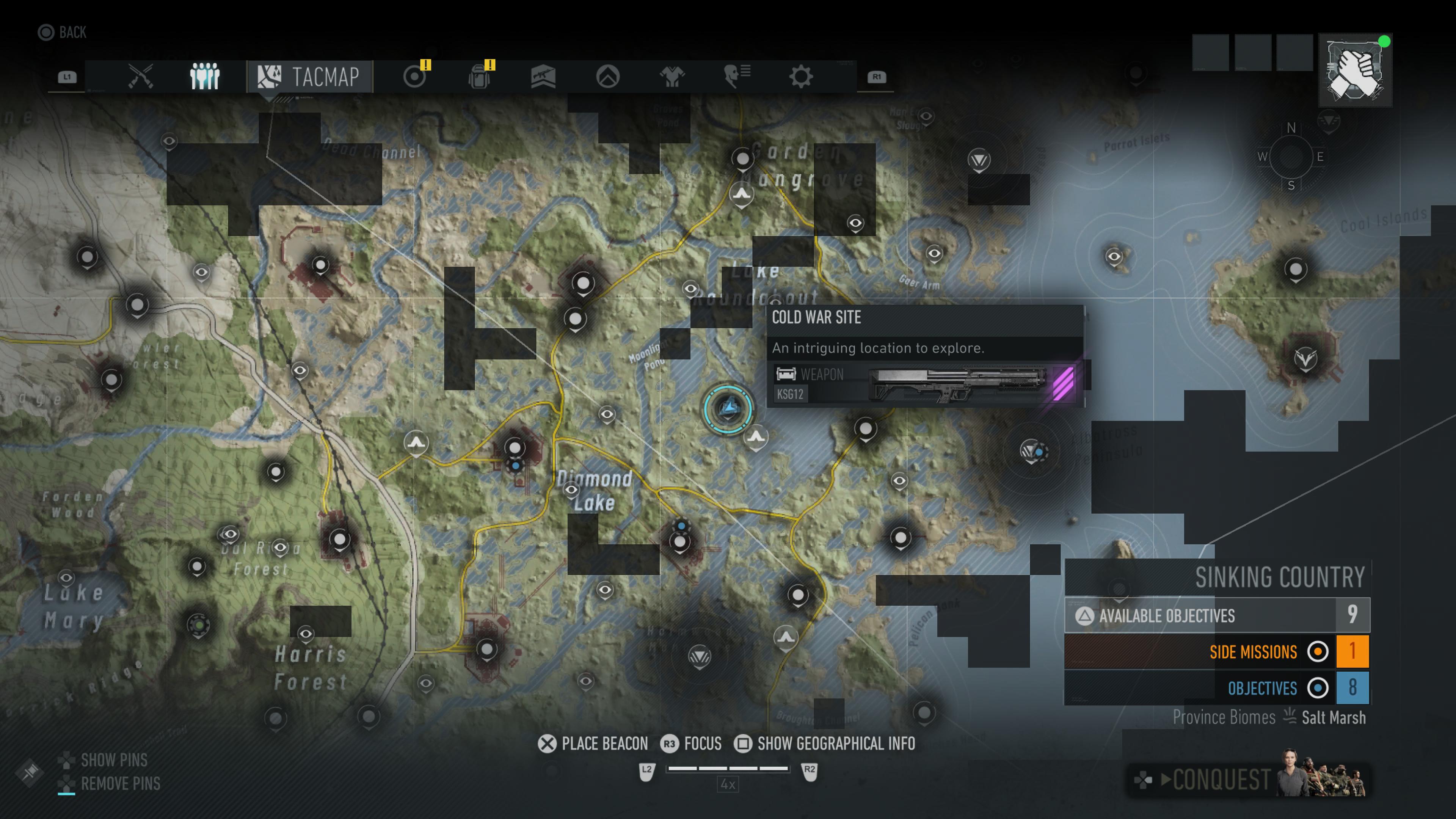 Sinking Country TOC Map